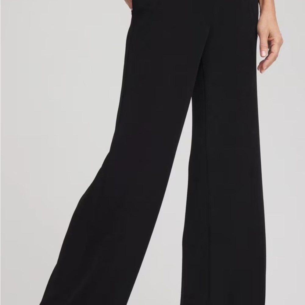 Chico's Travelers Classic Black Wide Leg Pants